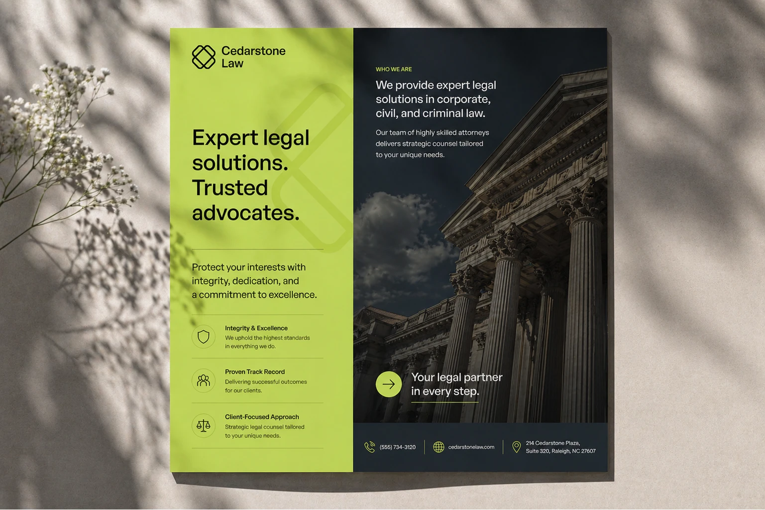Cedarstone Law Web Design Mockup