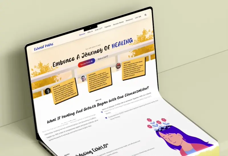 Echoed Paths coaching website design by BeBoldr Studios